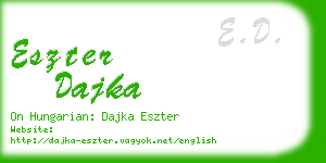 eszter dajka business card